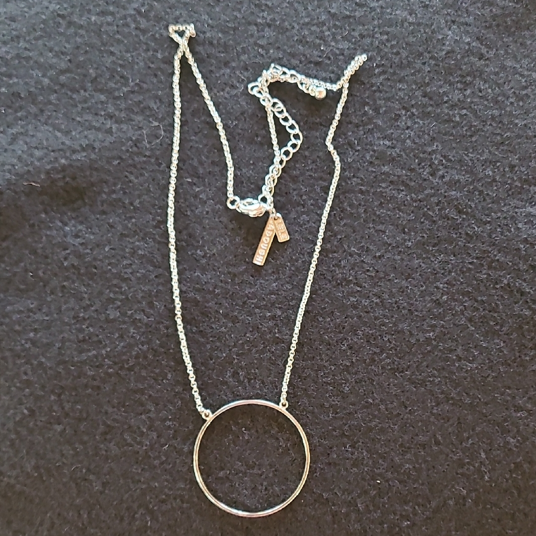 Lele Sadoughi Silver Circle Pendant Necklace 12$